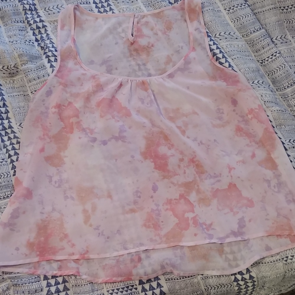Sheer pink top